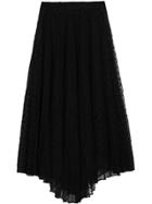 Burberry Polka-dot Flock Tulle Skirt - Black