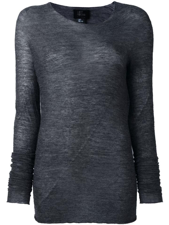 Lost & Found Ria Dunn Fine Knit Jumper, Women's, Size: Medium, Grey, Polyamide/alpaca