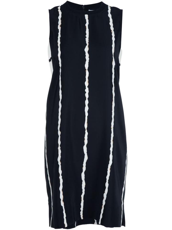Derek Lam 10 Crosby Striped Sleeveless Dress, Women's, Size: 0, Black, Silk