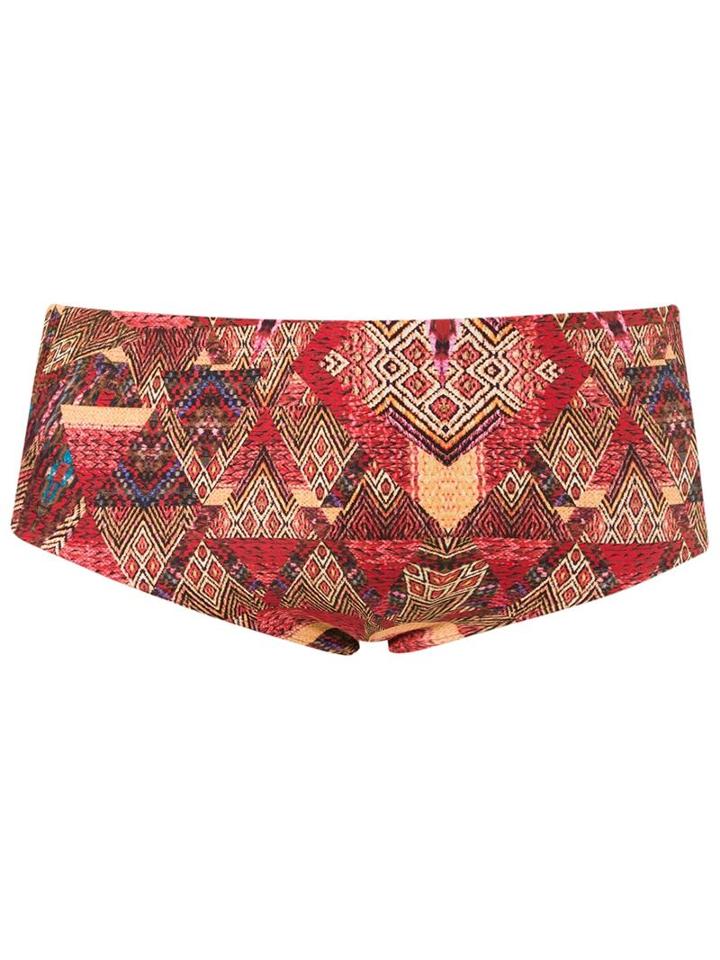 Lygia & Nanny Abstract Print Swim Trunks, Men's, Size: 48, Red, Polyamide/spandex/elastane