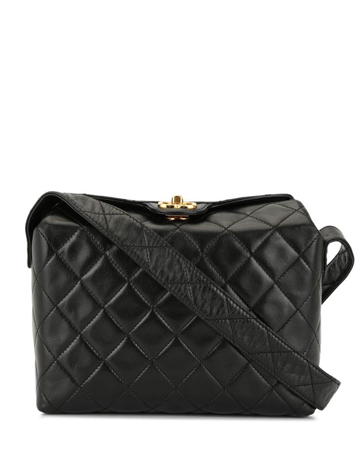 Chanel Pre-owned Top Cc Turn-lock Crossbody Bag - Black