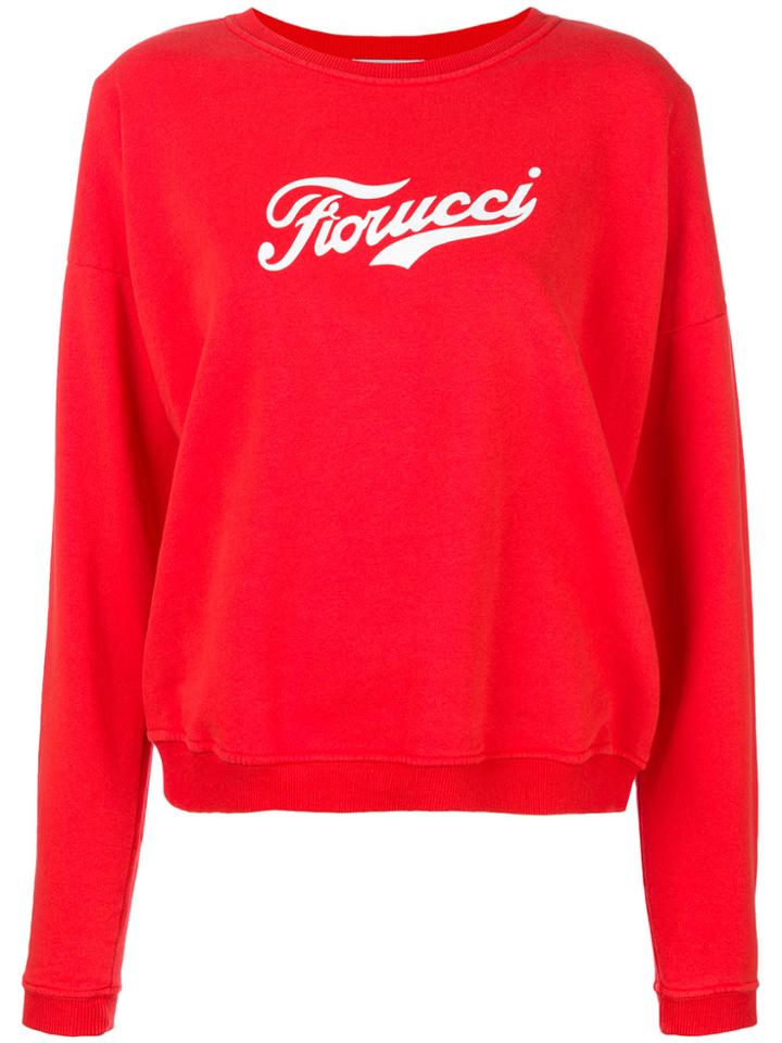 Fiorucci Logo Print Sweatshirt - Red