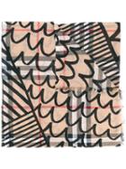 Burberry - House Check Line Detail Scarf - Women - Silk/wool - One Size, Brown, Silk/wool
