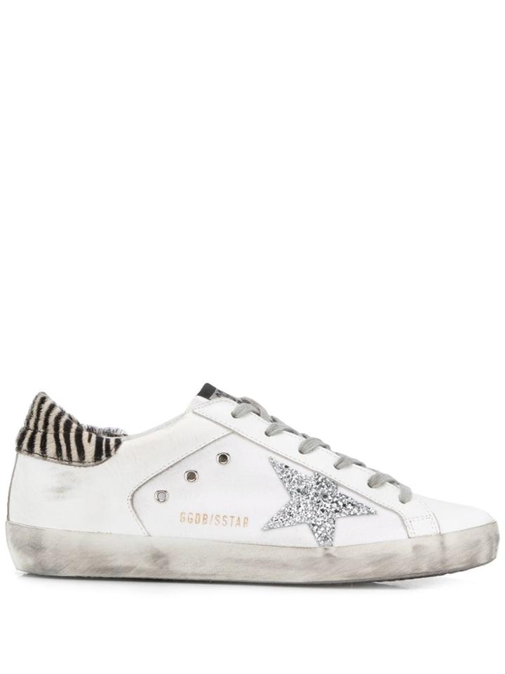Golden Goose Deluxe Brand Zebra Print Sneakers - White