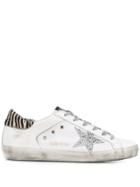 Golden Goose Deluxe Brand Zebra Print Sneakers - White