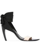 Proenza Schouler Ankle Tie Curved Heel Sandals - Black