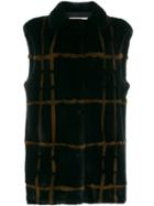 Sprung Frères Windowpane Check Coat - Blue