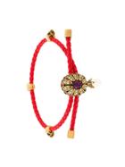 Alexander Mcqueen Jewel Charm Nappa Bracelet - Red