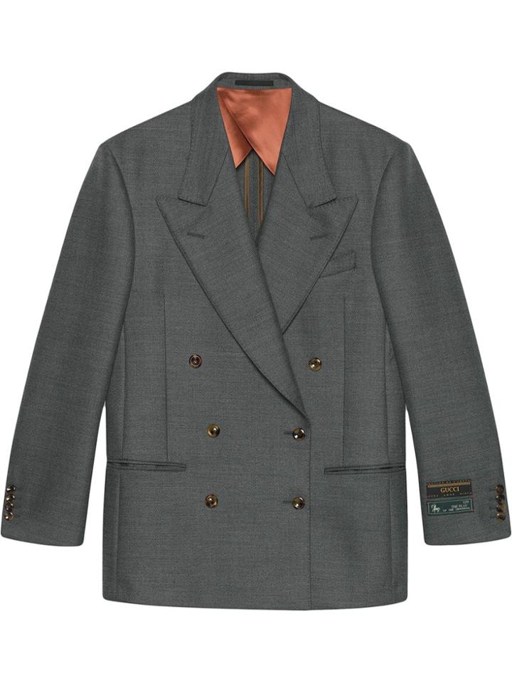 Gucci Double-breasted Blazer - Grey