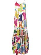 Ultràchic Butterfly Print Dress - White