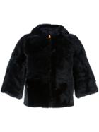 Save The Duck Faux Fur Hooded Jacket - Black
