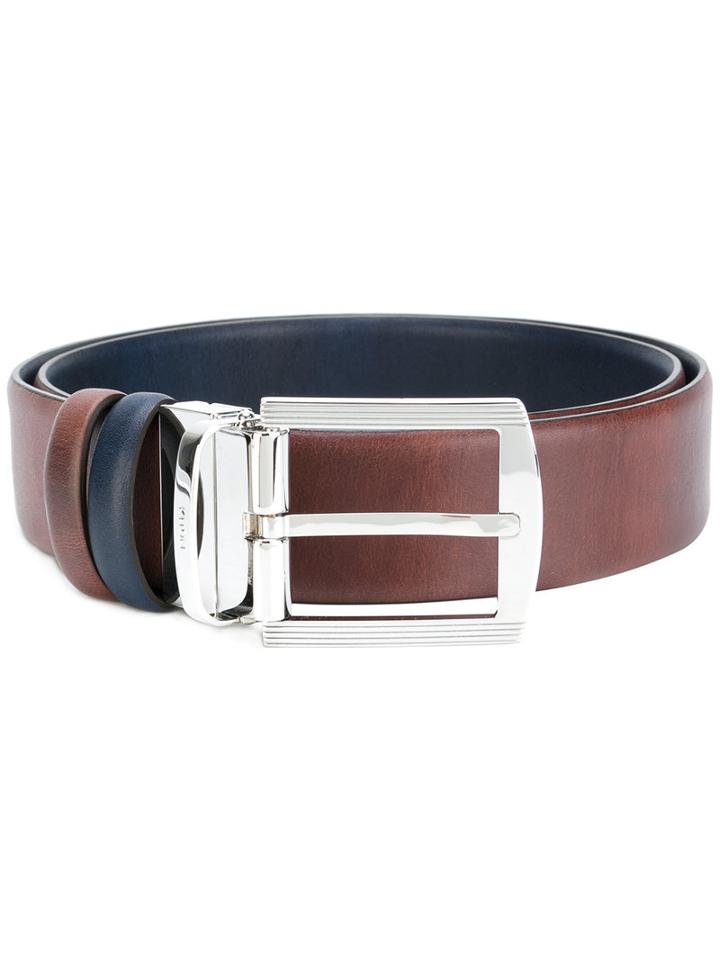 Kiton - Two-tone Belt - Men - Leather - 95, Brown, Leather