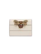 Gucci Queen Margaret Leather Card Case - White