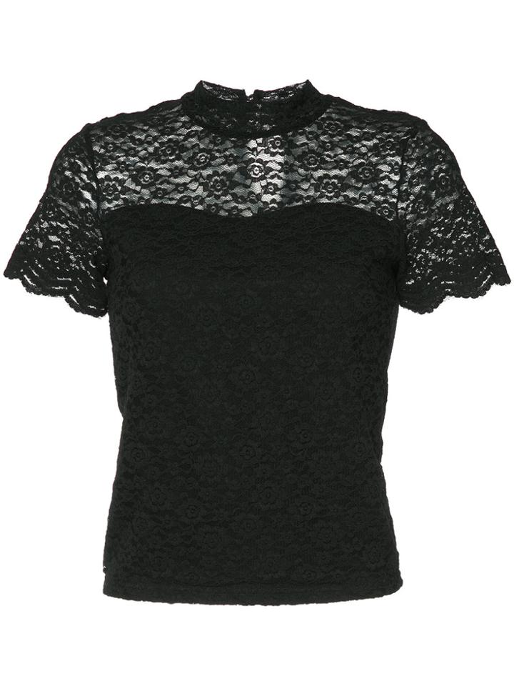Guild Prime Lace Patterned Top - Black