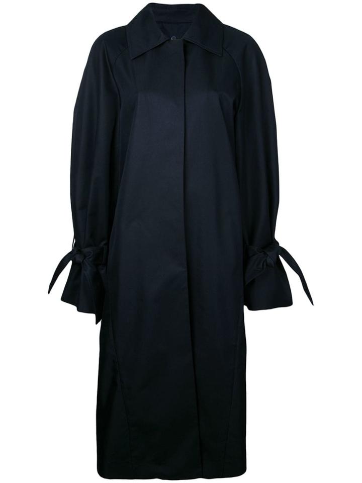 Le Ciel Bleu Bow Detail Trench Coat - Blue