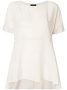 Antonelli Round Neck Relaxed Blouse - Nude & Neutrals