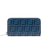 Fendi Ff Continental Wallet - Blue