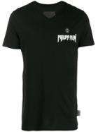 Philipp Plein V-neck Logo T-shirt - Black