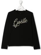 Gaelle Paris Kids Embroidered Logo Sweatshirt - Black