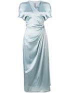 Rick Owens Wrap Maxi Dress - Blue