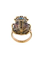 Alexander Mcqueen Bug Plaque Ring - Metallic
