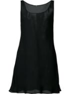 Peter Cohen Long Round-neck Vest, Women's, Size: Medium, Black, Polyester