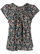 Isabel Marant Floral Gathered Blouse, Women's, Size: 36, Silk