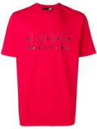 Love Moschino Blue Metallic Logo Printed T-shirt - Red