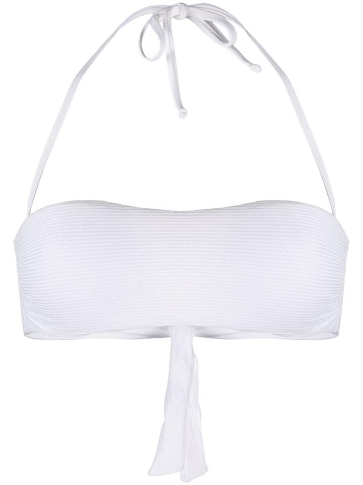 Fisico Reversible Halterneck Bandeau Bikini Top - White