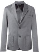 Lanvin Button Up Blazer, Men's, Size: 48, Grey, Cotton/viscose