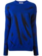 Moschino Trompe-l'oeil Jumper, Women's, Size: Xl, Blue, Virgin Wool