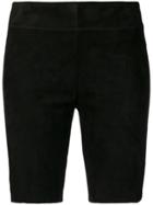 Jil Sander Suede Shorts - Black