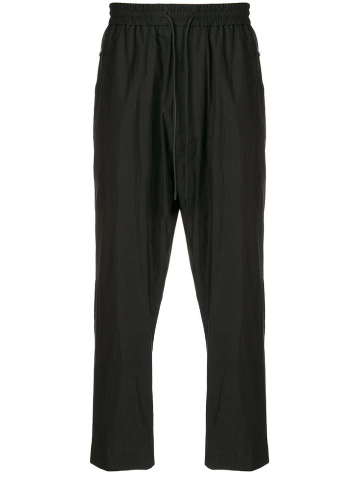 Juun.j Cropped High-waisted Trousers - Black