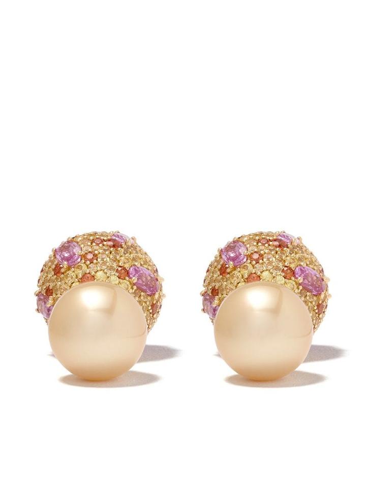 Yoko London 18kt Yellow Gold Duet South Sea Pearl And Sapphire