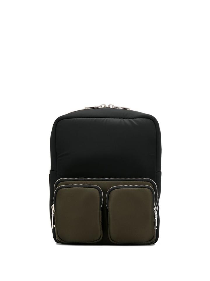 Prada Multi Pocket Military Backpack - Black