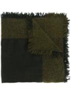 Faliero Sarti Raw Edge Scarf, Men's, Green, Silk/nylon/polyester/virgin Wool