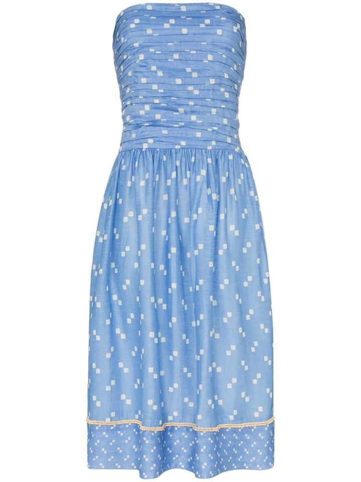A Peace Treaty Tiza Bandeau Midi Dress - Blue