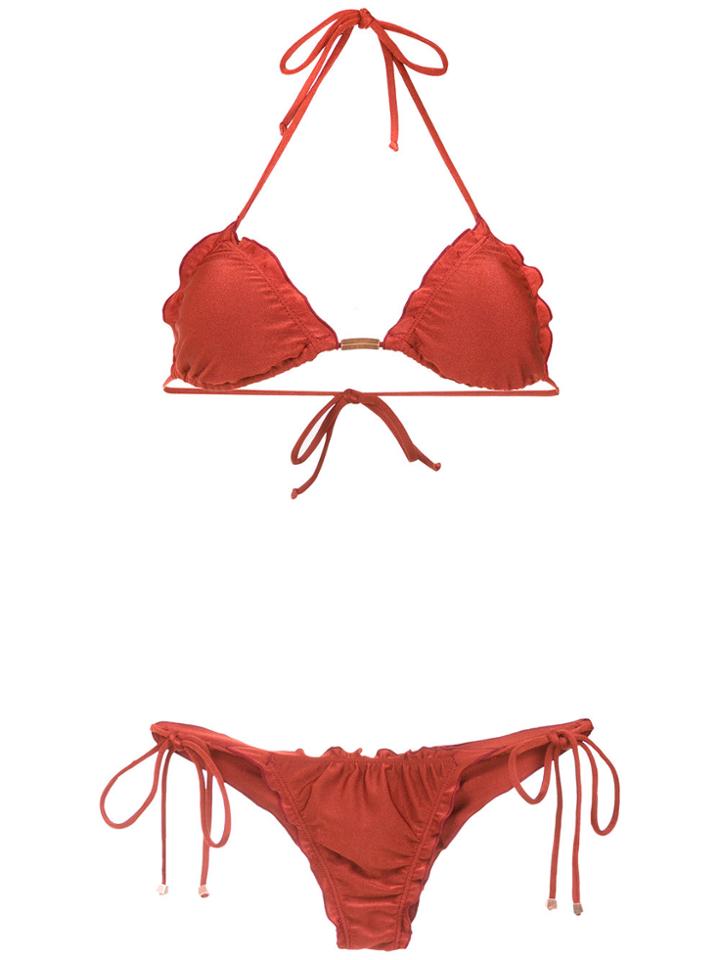 Lygia & Nanny Zaira Triangle Top Bikini Set - Red