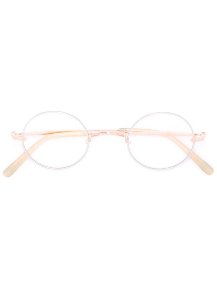 Matsuda Round Framed Glasses, Grey, Acetate/titanium