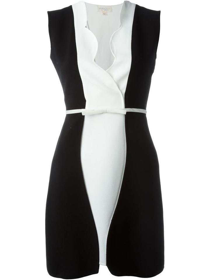 Giambattista Valli Scalloped Collar Fitted Dress
