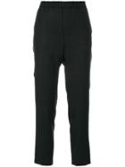 Closed Side Panelled Trousers - Black