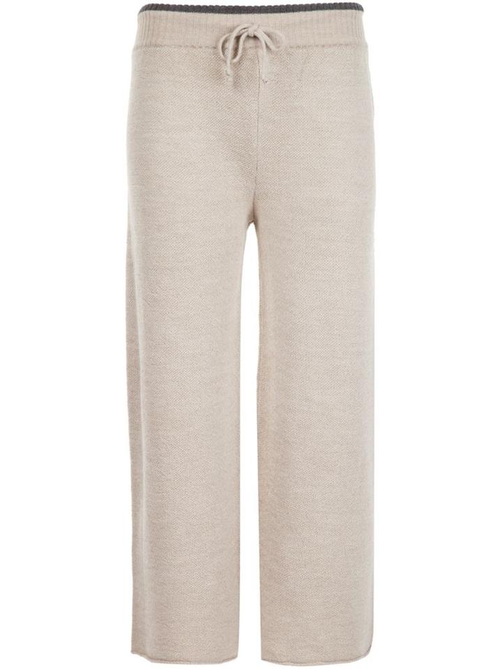 Lost & Found Rooms Cropped Trousers, Women's, Size: Small, Nude/neutrals, Acrylic/wool