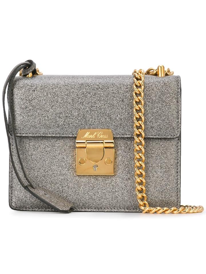 Mark Cross Chain Handle Shoulder Bag - Silver