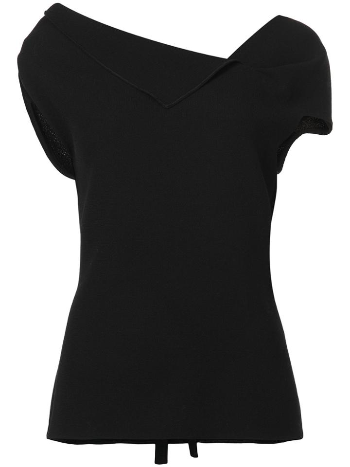 Roland Mouret Folded Neckline Blouse - Black