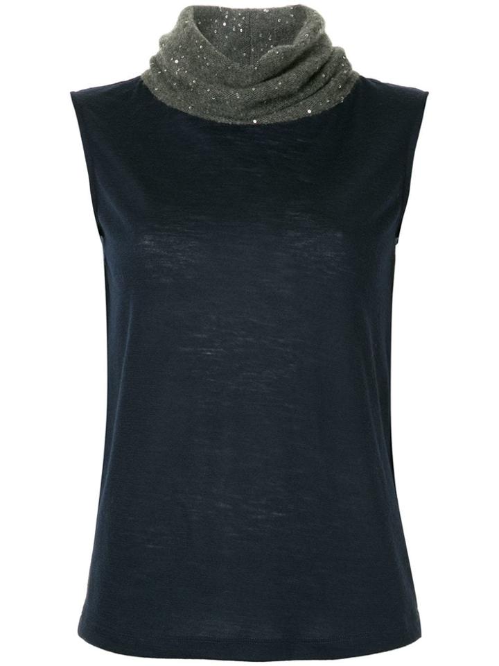 Fabiana Filippi Roll Neck Knit Top - Blue