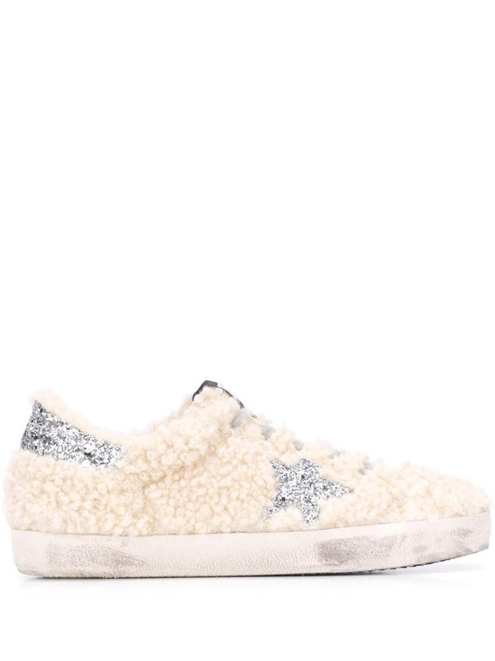 Golden Goose Shearling Sneakers - Neutrals