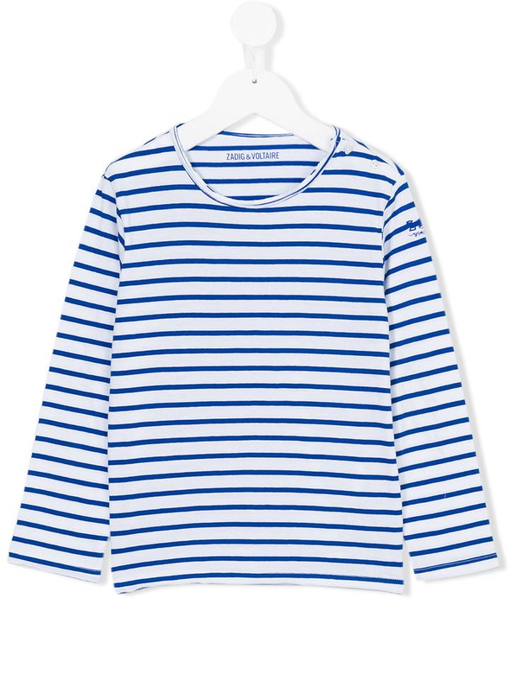 Zadig & Voltaire Kids - Printed T-shirt - Kids - Cotton - 6 Yrs, Boy's, Blue