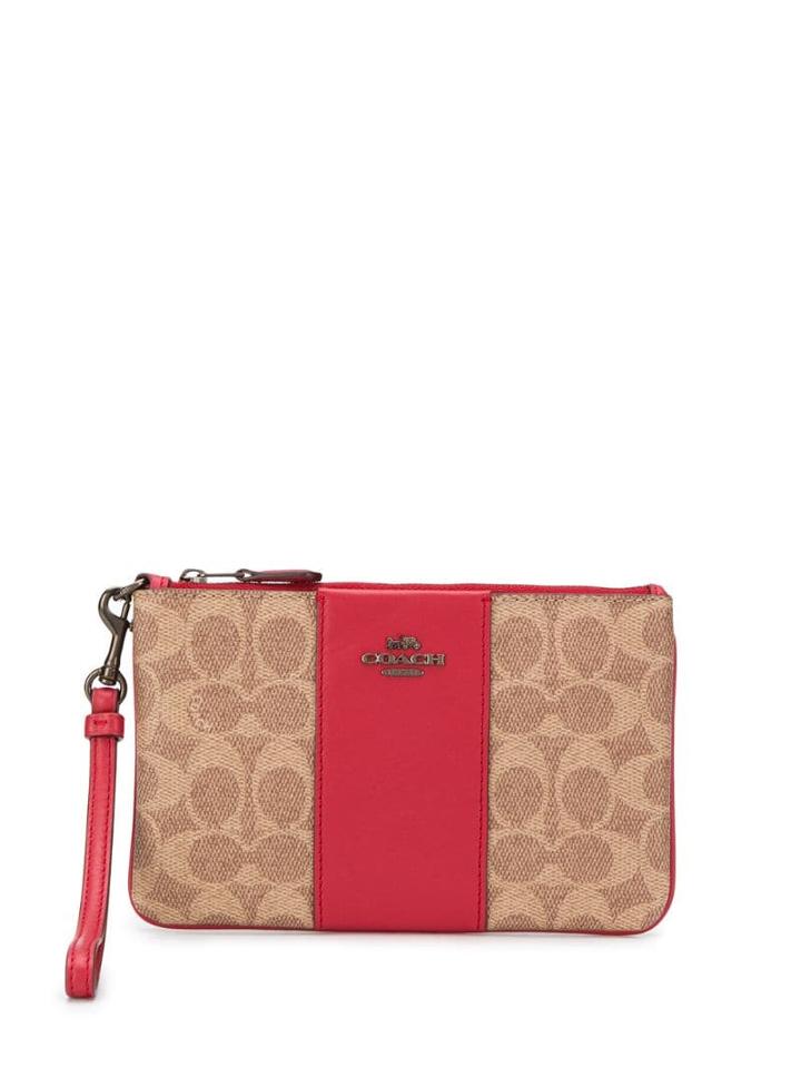 Coach Signature Canvas Small Wristlet - Neutrals