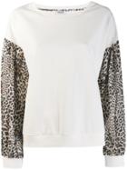 Liu Jo Leopard Print Sweatshirt - White