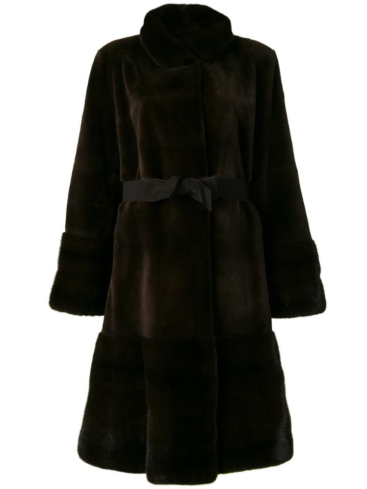 Liska Shirley Belted Coat - Brown